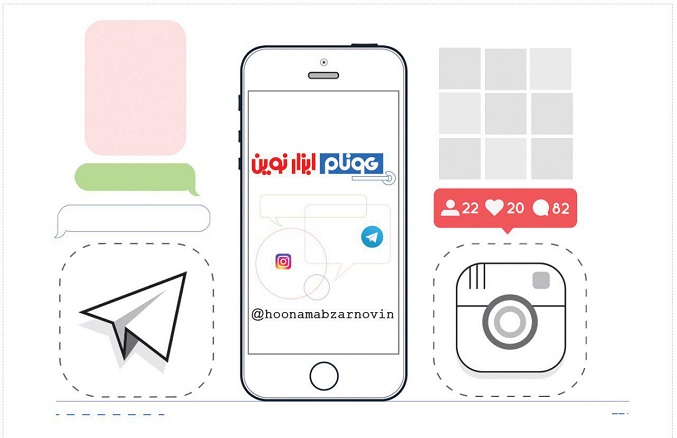 راه‌اندازی کانال تلگرام و صفحه اینستاگرام هونام ابزار