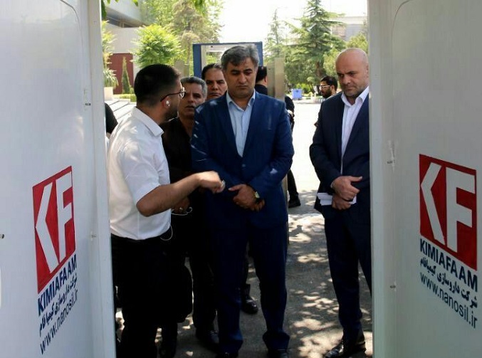 تجهیز نمایشگاه بین‌المللی تهران به تونل ضدعفونی