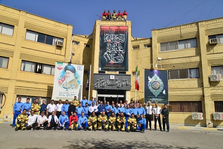 برگزاری مانور آتش‌نشانی در شرکت آلومینیوم ایران