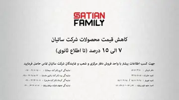 کاهش 15 درصدی قیمت محصولات ساتیان